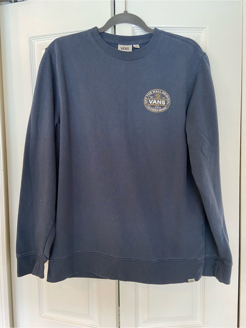 Vans Men's Dark Navy Crewneck Sweatshirt with Chest Logo
